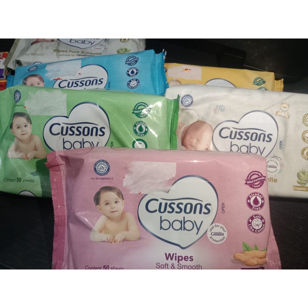 Cussons Baby Wipes / Tisu Basah 50 Sheet