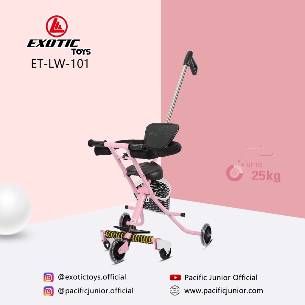 EXOTIC MAGIC STROLLER ET LW 105 Kursi Dorong Anak Jok 2 Arah (Hadap Depan dan Hadap Pendorong )  EXOTIC ET LW 101 EXOTIC ET LW 001-1