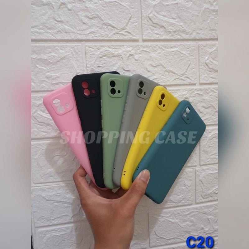SHC888 REALME C20 C11 2021 SIX CANDY CASE + PELIDUNG KAMERA PREMIUM SOFTCASE WARNA POLOS