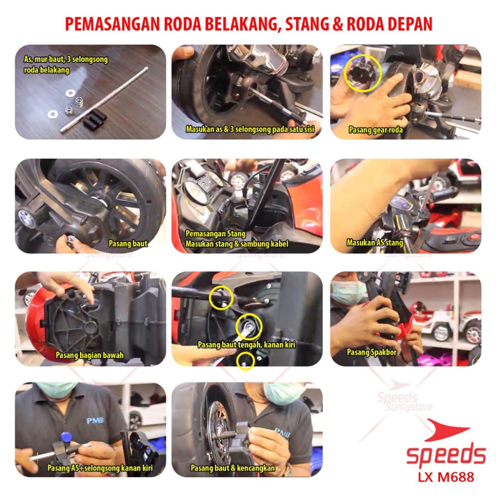 Mainan Motor Aki Anak Type R PMB M688 Sport GP Moto Murah