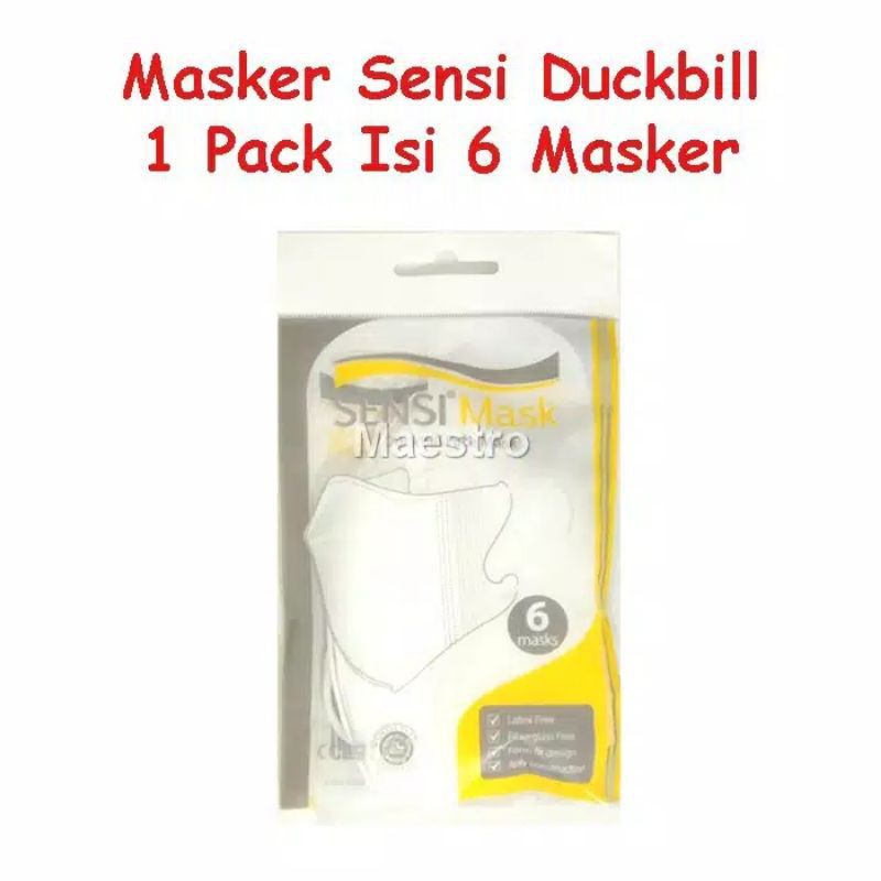 MASKER SENSI DUCKBILL ISI 6/PACK PEKANBARU