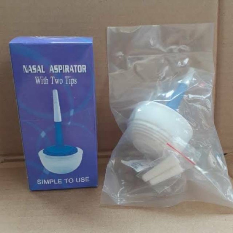 nasal aspirator with two silicone tips simple to use