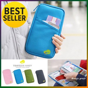 Dompet Paspor PANJANG (MG96) Karcis Tiket Uang Kartu Tas Dokumen Wisata Travel Passport Wallet Korean Travel Id Holder Pasport