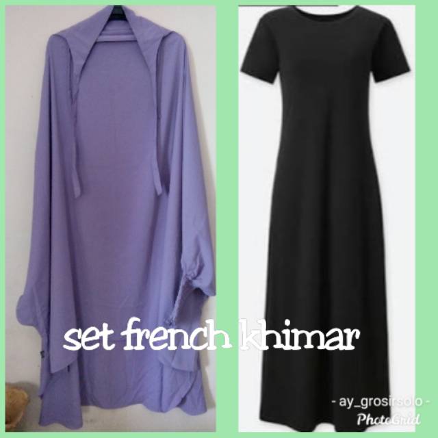 SET FRENCH KHIMAR (KHIMAR+GAMIS)