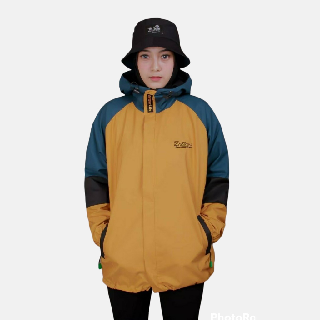 RADEN Jaket Parasut Taslan Outdoor Raglan 3D ANTI AIR - JAKET HAIKING WATERPROOF UNISEX-RG03