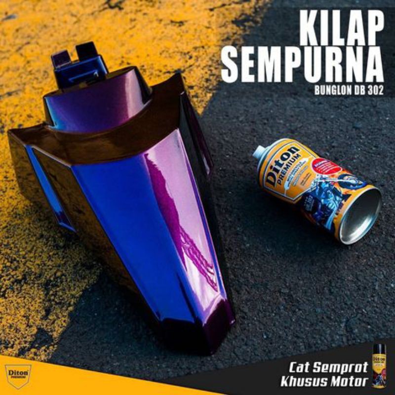 Pilok Bunglon Violet DB302 Chameleon Paket Diton Premium 4Klg Cat Semprot Sepeda Motor Mobil Velg Helm