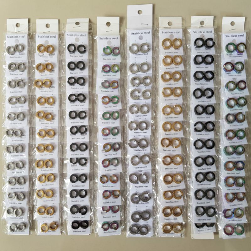 Anting Titanium Jepit Catok Per Lusin JHG Grosir