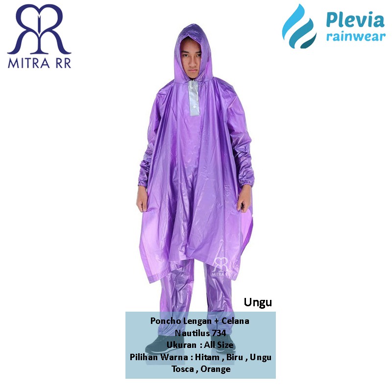 Jas Hujan Poncho Lengan Celana Plevia Nautilus 734 – Ponco Motor Unisex