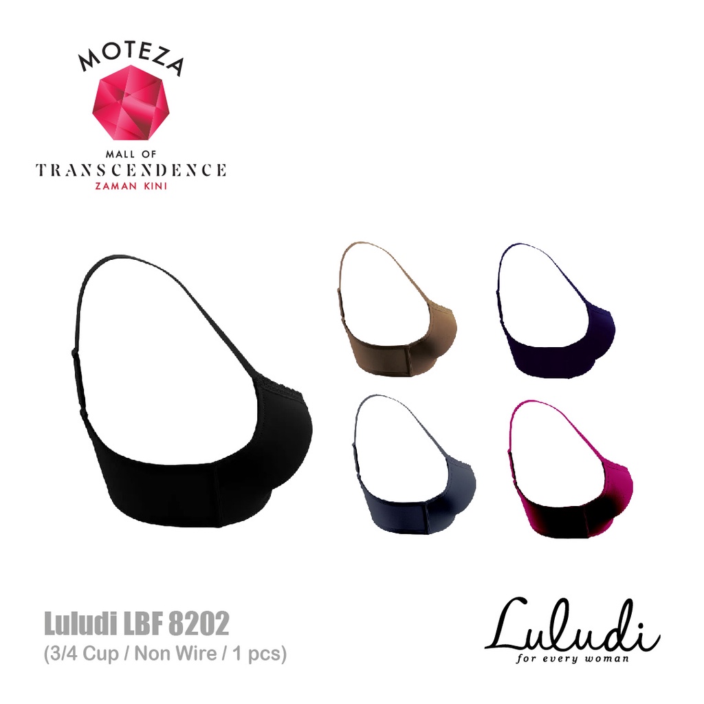 Luludi Bra Modest - LBF 8202 - 3/4 cup - Non Wire (Tanpa Kawat)