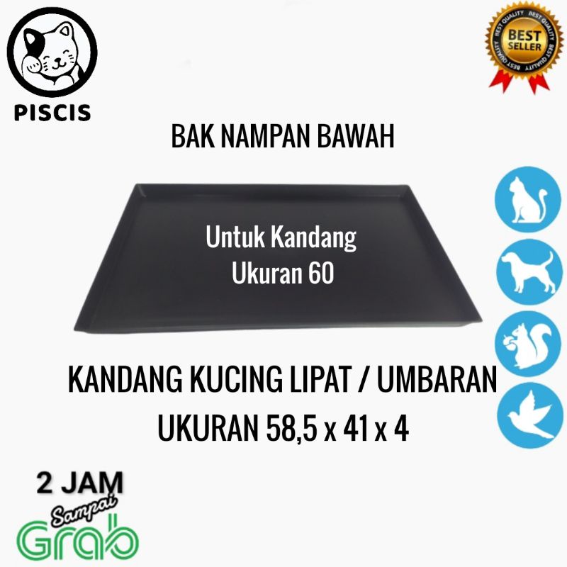 TATAKAN UMBARAN ALAS KANDANG PLASTIK LOYANG KUCING UKURAN 60 X 40