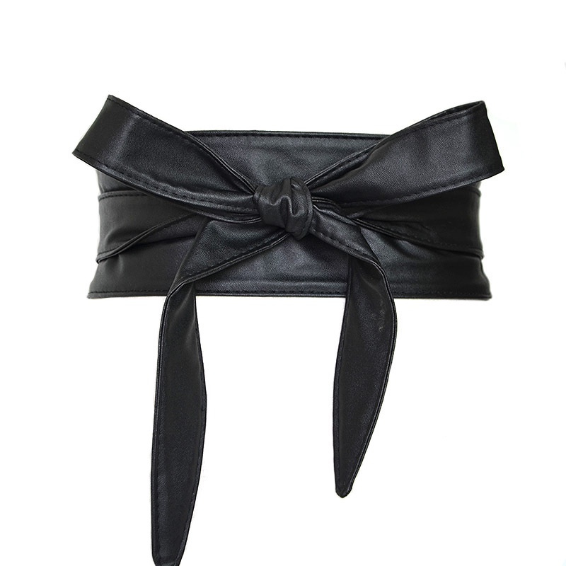 Belt Wanita Ikat Pinggang Fashion Soft Bowknot Wide Girdle