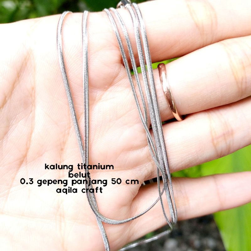 KALUNG TITANIUM 50 CM BELUT ANTI KARAT