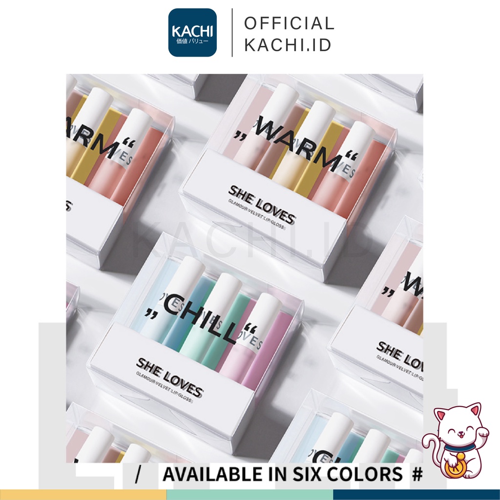 KACHI - SHE LOVES Glamour Velvet Warm Chill Lip Gloss Lipstick Lipstik Original Sheloves TB-13612 SL018