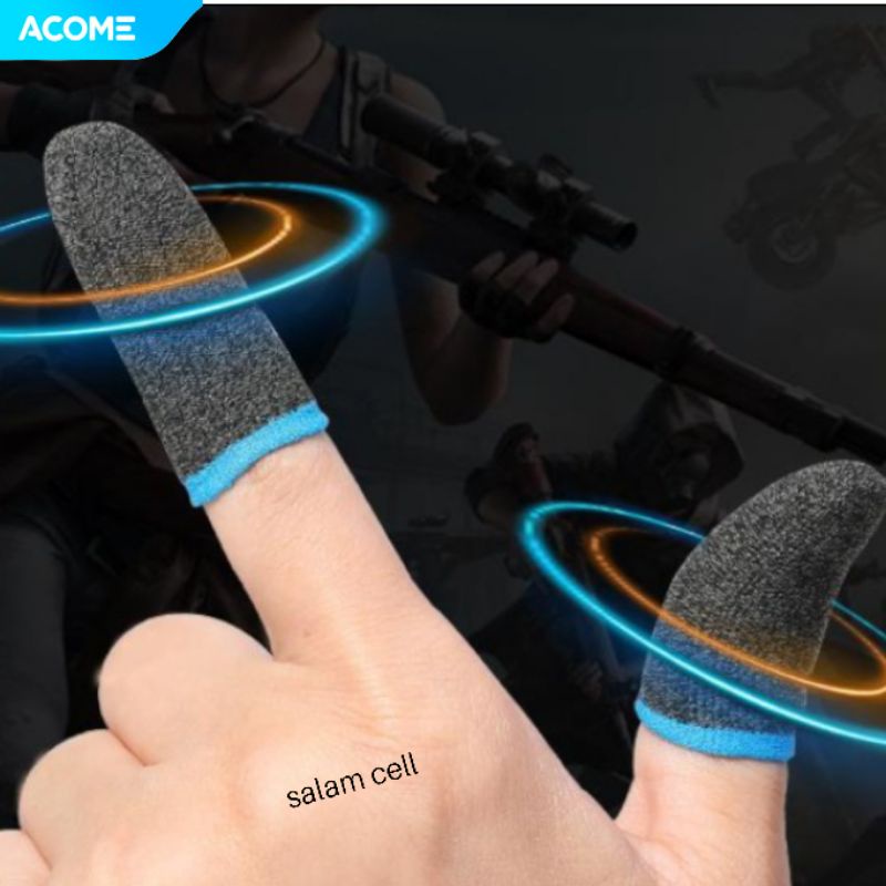 Sarung Jari Jempol 1 PasangACOME Game Mobile PUBG Controller Touch Screen