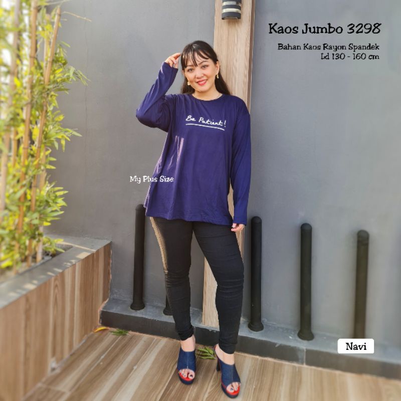 Baju Kaos Spandek Super Jumbo 3298 Ld 130 -160 cm