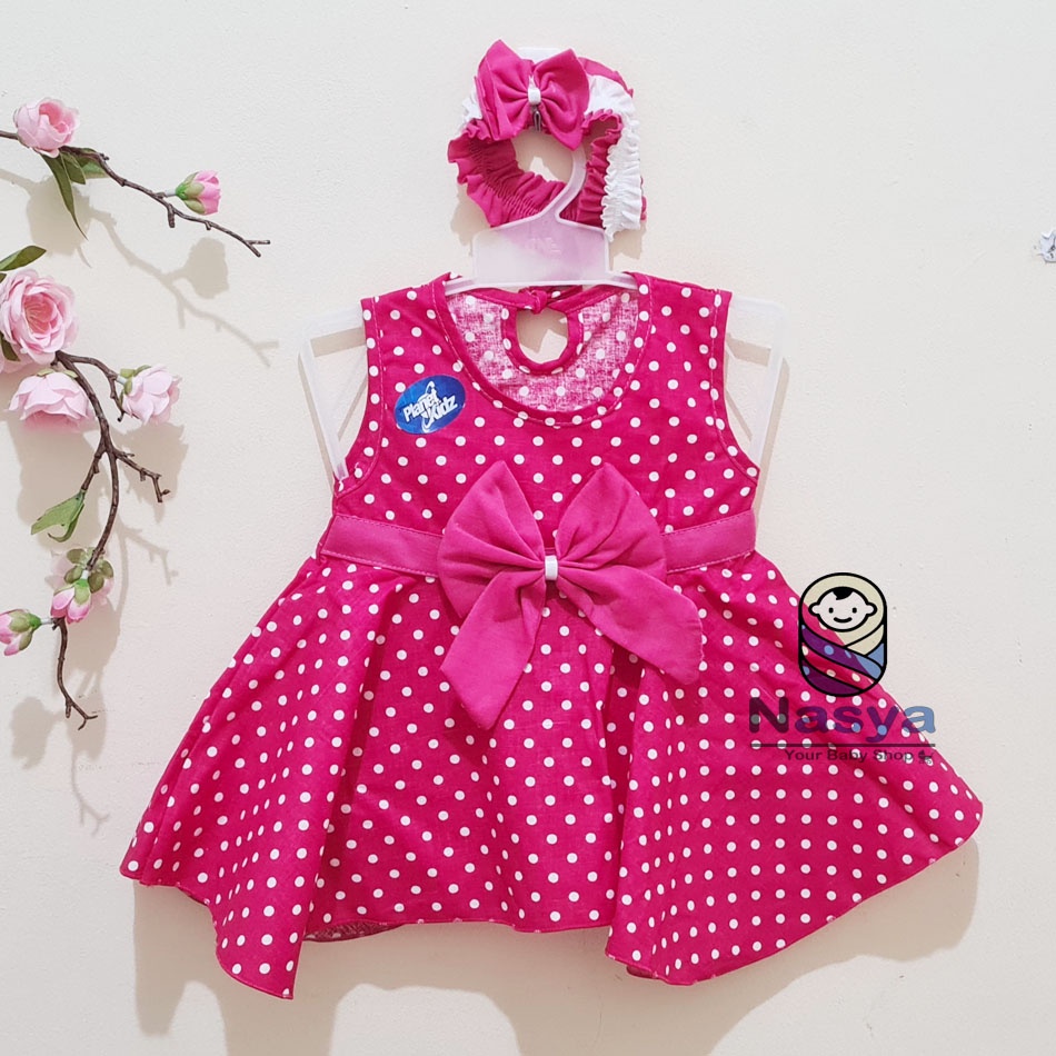 [P-040] Dress Bayi Pita Tali / Dress Anak renda tingkat MURAH (0-6 bulan)