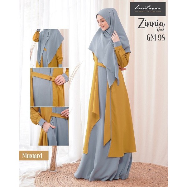 GAMIS SET DRESS WANITA MUSLIM NIBRAS TERBARU HAITWO GM 98 [BISA COD]