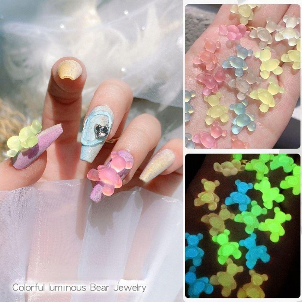 AUGUSTINA Agustina Berubah Warna Pesona Kuku Bercahaya Gadis Kuku Kecantikan Manicure Aksesoris Photochromic DIY Bahan Kuku Nail Art Perhiasan