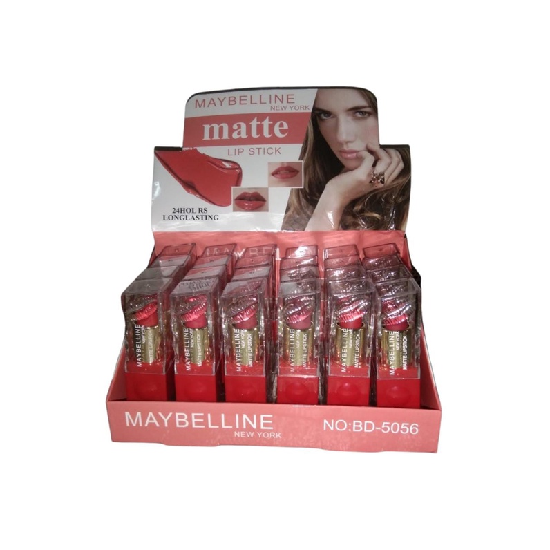 [PERBOX] LIPSTIK BATANG MYB 607 NEWYORK ISI 24 PC / H-694 / LIPSTICK MYB 602