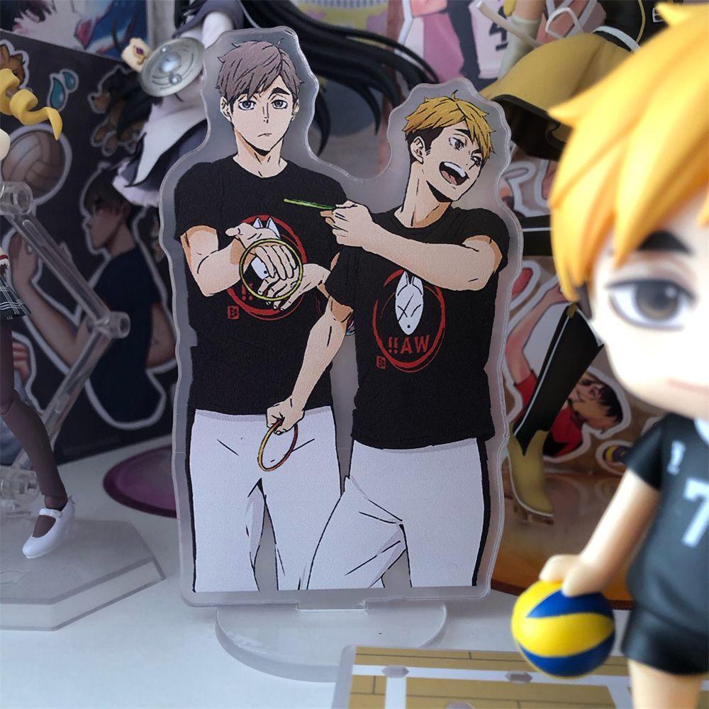 Lanfy Haikyuu Angka Standing Lucu Akrilik Desktop Hias Dekorasi Meja Model Plate Standing Plate Hinata Shoyo