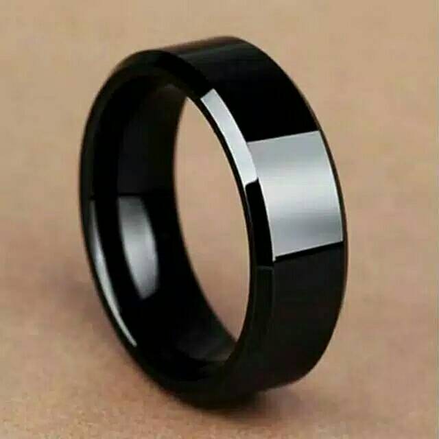 CINCIN TITANIUM PRIA -WANITA HITAM - CINCIN RING HITAM