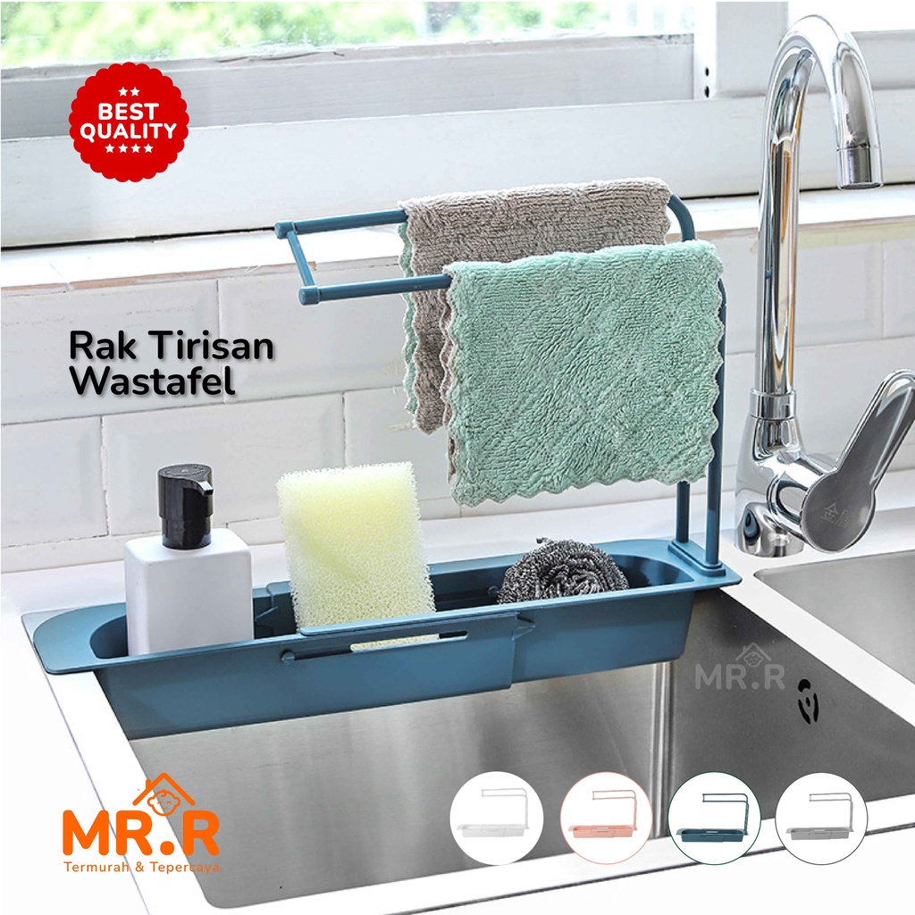 Tempat Spon Rak Cuci Piring Tirisan Wastafel Gantungan Kain Lap Dapur Sabun Kitchen Sponge Rag Rack