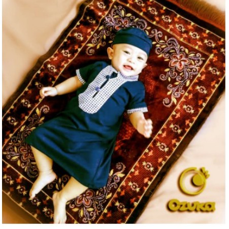 Baju Bayi Laki-Laki Baju Muslim Gamis Koko Jubah Bayi Usia 0 1 2 3 4 5 6 7 8 9 Bulan