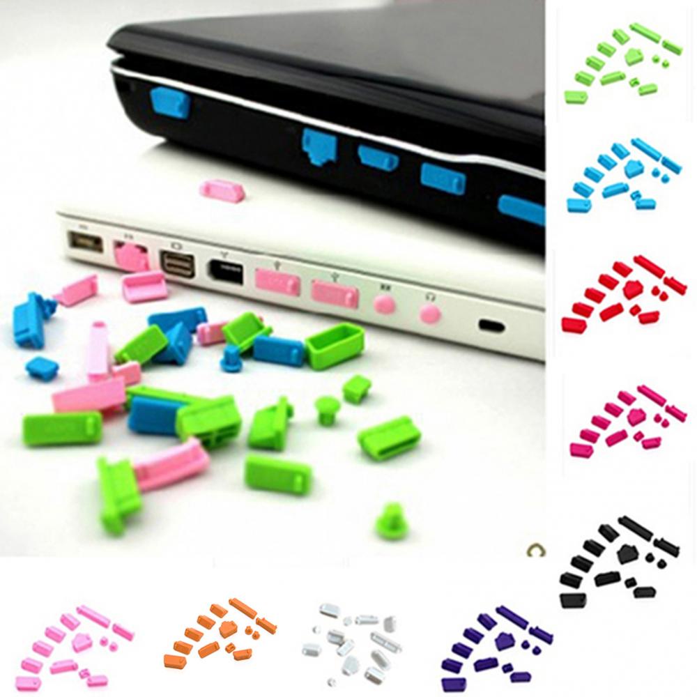 13pcs / Set Plug Penutup Port Laptop Universal Bahan Silikon Anti Debu