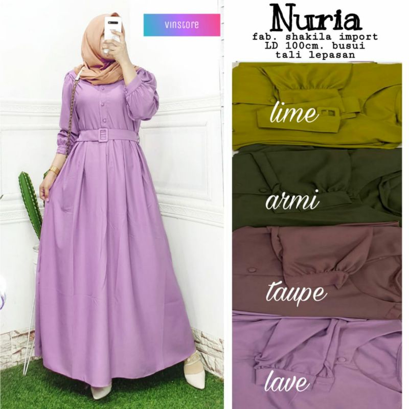 MAXY DRESS BAHAN SHAKILA IMPORT NURIA