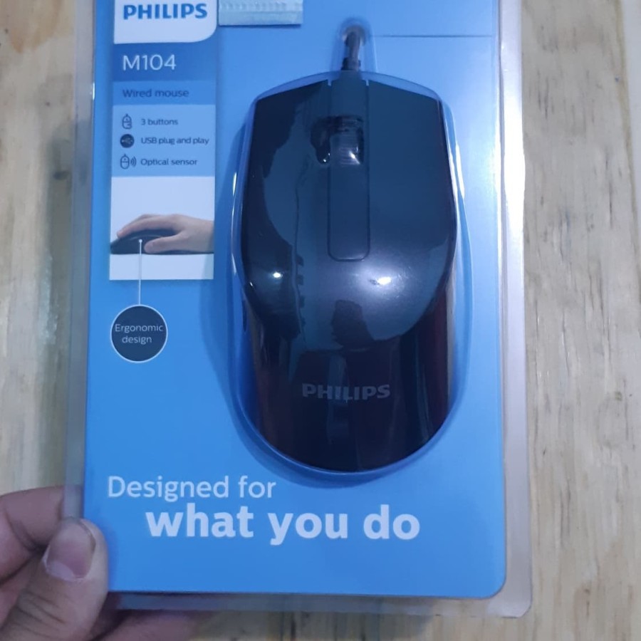 Philips M104 PH-SPK7104 Wired Mouse USB Optical Sensor M-104 original