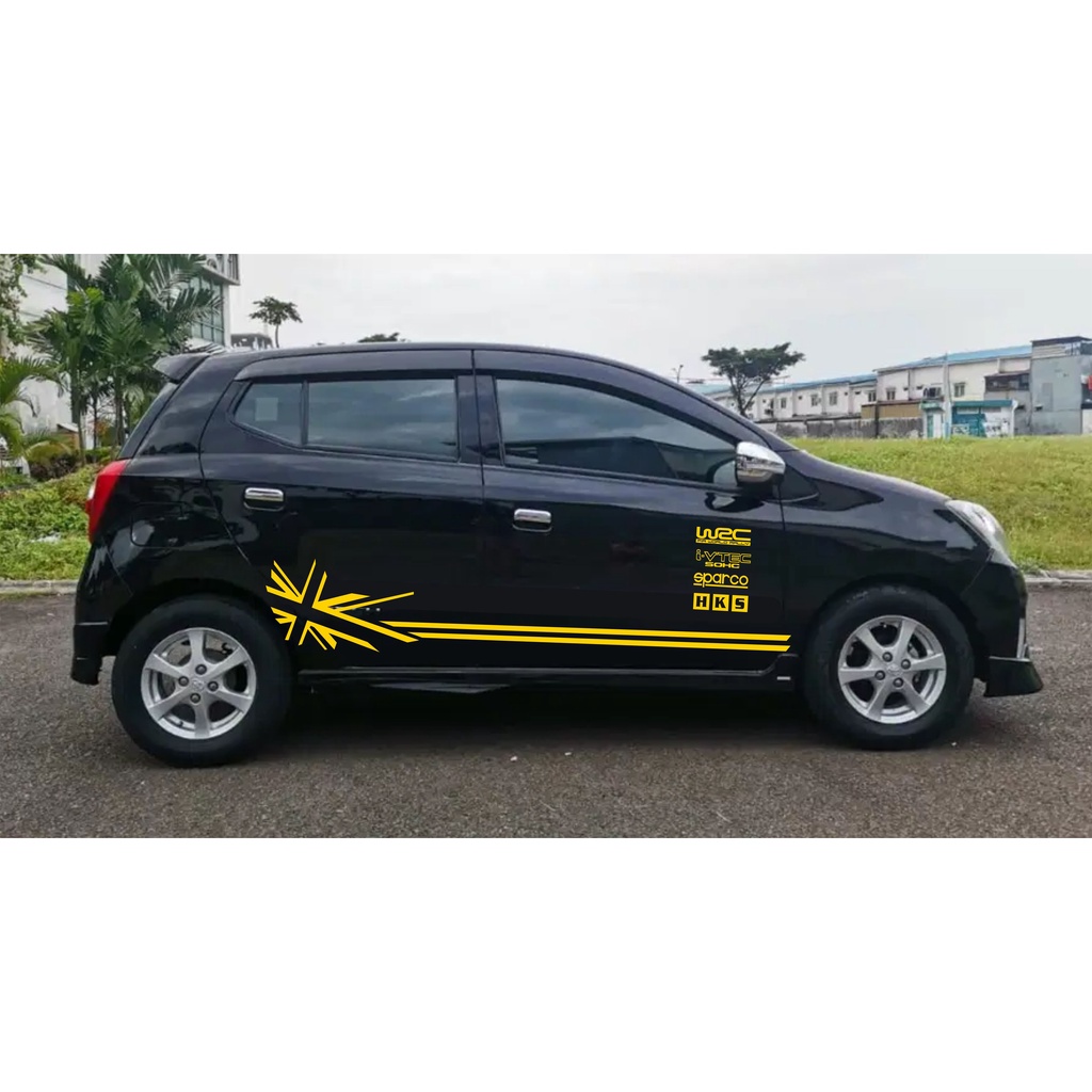 Stiker Mobil Simple Agya Ayla Yaris Jazz Brio Variasi Cutting Sticker Keren Competition Aksesoris Simpel