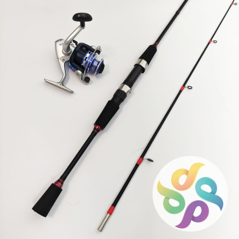 terlaris joran pancing satu set murah Spinning medium fiber solid padat Ajiro kujira 100 120 135 150 165 180 198 cm