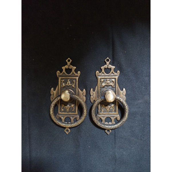 Handle Pintu Klasik - Handle Pintu Kupu Tarung Motif Mahkota 3