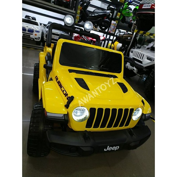 Mobil Aki Anak Jeep Rubicon Lisensi Yellow