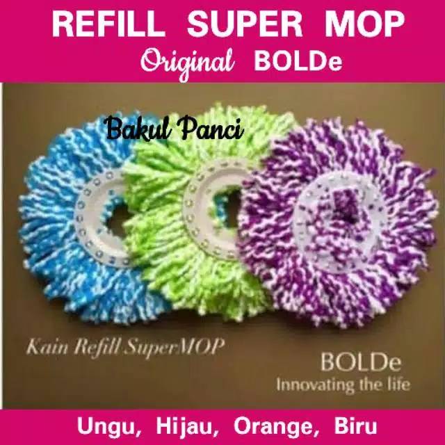 BOLDe REFILL SUPER MOP Bolde Asli Kain Pel Microfiber Magic Mop Wonder Mop