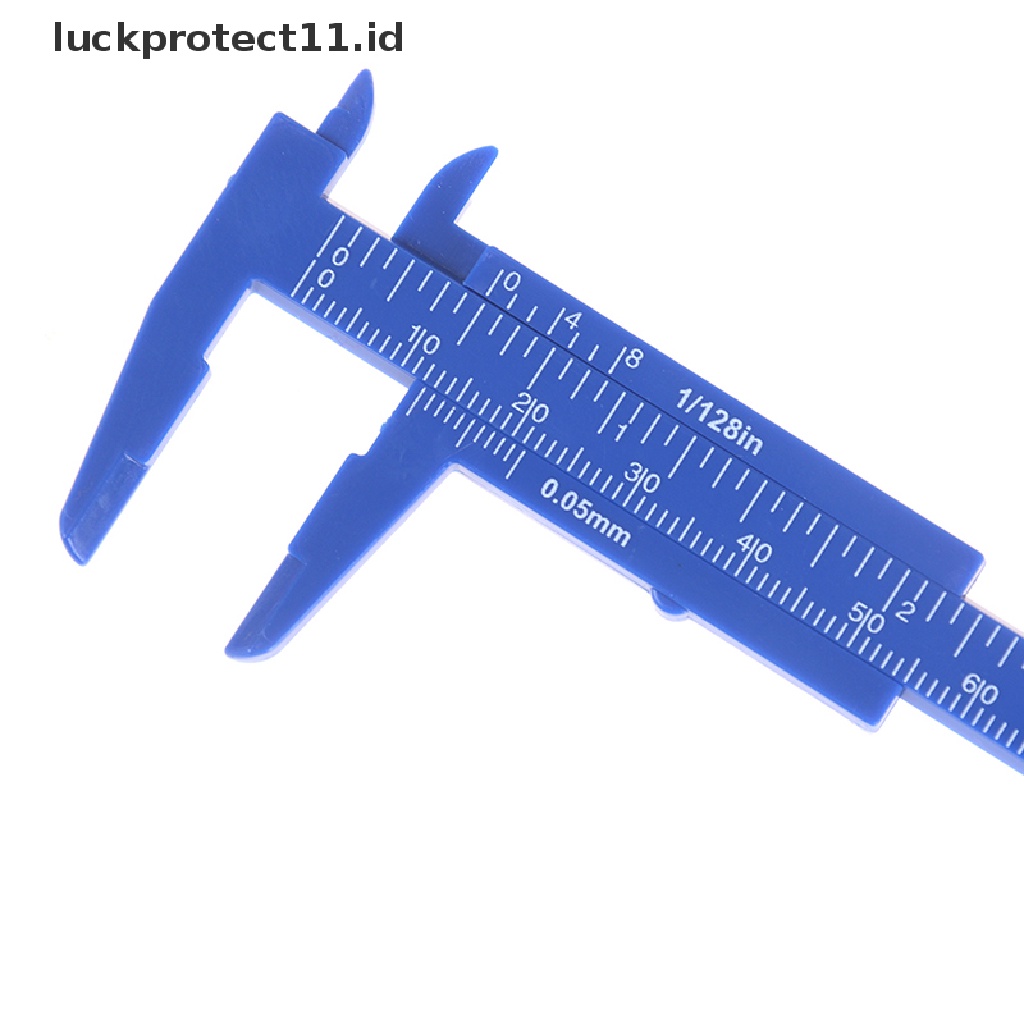 //HG&amp;ID// 1pc Mini sliding vernier caliper plastic measure ruler gauge double scale 80mm .