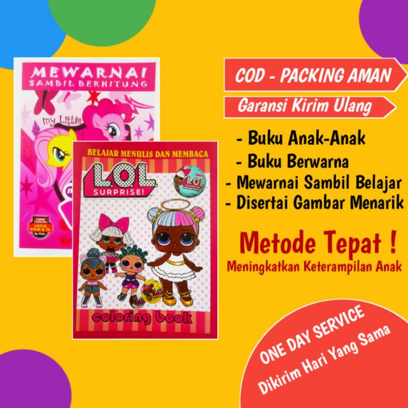 BUKU MEWARNAI SAMBIL BERHITUNG ANAK