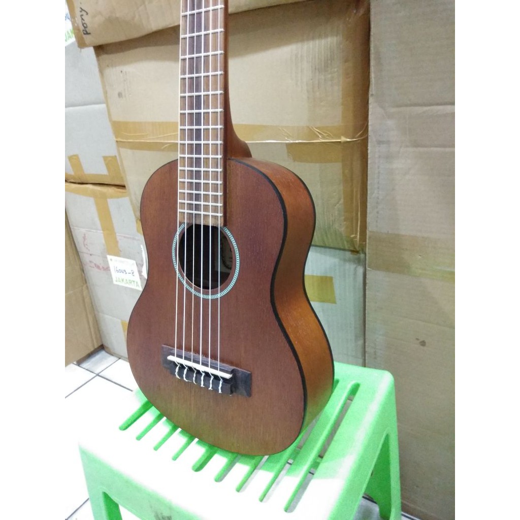 Gitarlele merk Cowboy Original Tipe Gk-6 NS Brown Senar Nylon Senar 6 Gitar lele Jakarta Murah