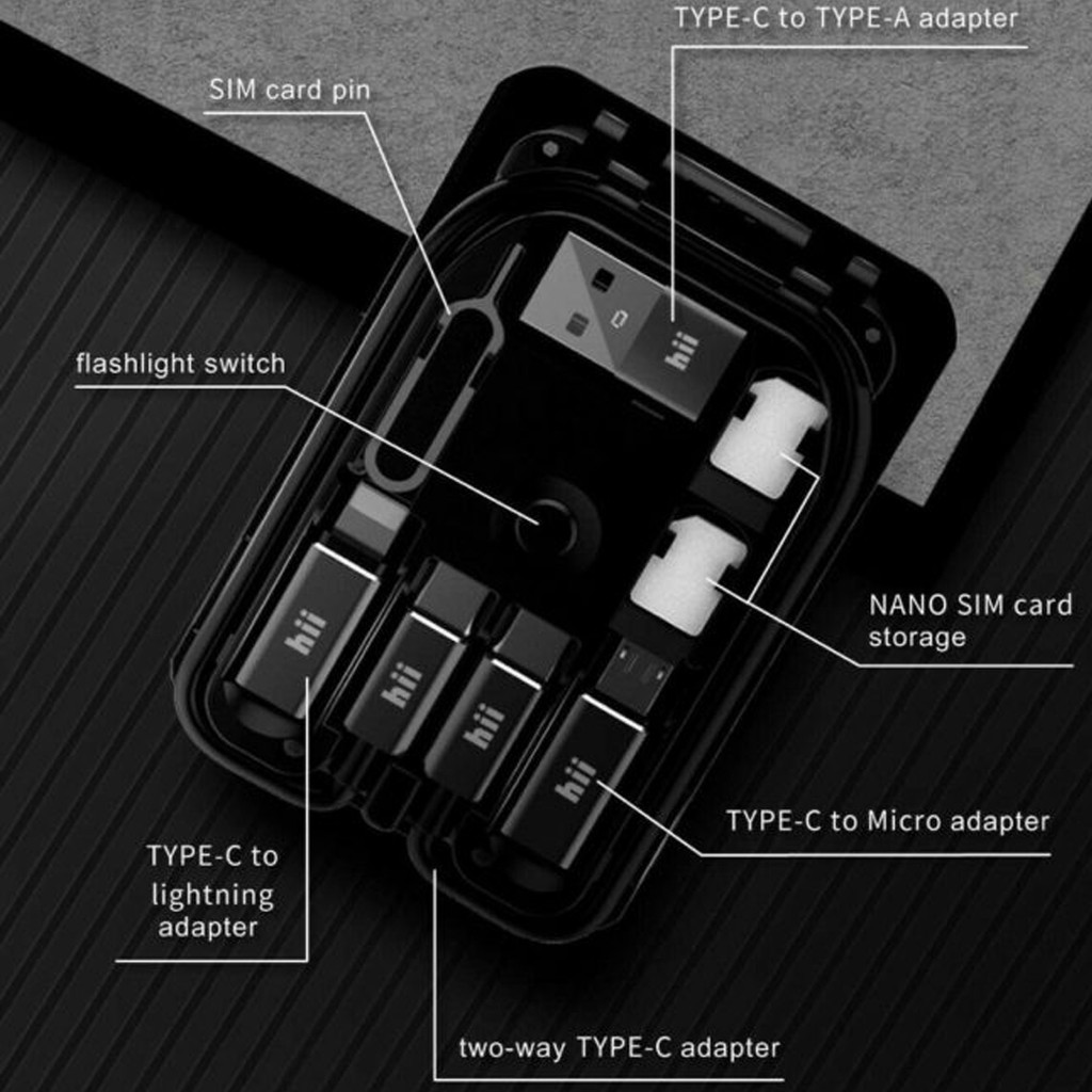 Kabel Data Set All in One plus Wireless Charging Multicable Box