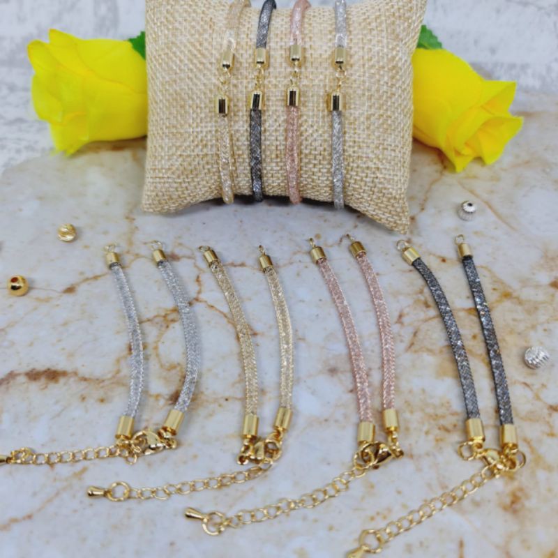 Gelang Glitter Kristal Kawat Pandora Xuping