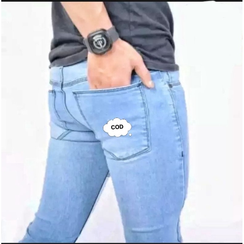 CELANA JEANS PENSIL PRIA TERBARU-CELANA JEANS KEKINIAN PRIA-CELANA PANJANG PRIA