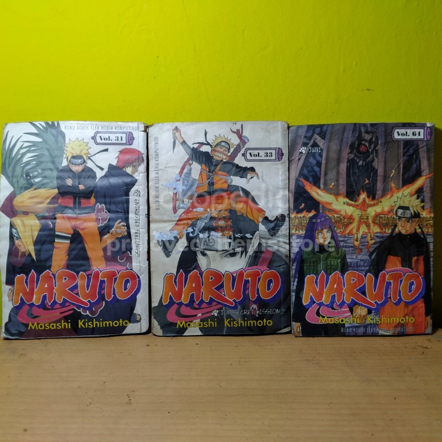 komik naruto vol 31,33 bekas