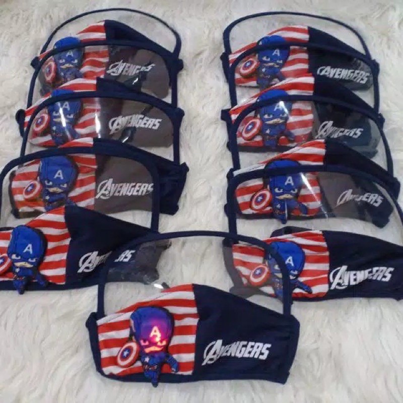 MASKER LED ANAK / MASKER FACESHELD