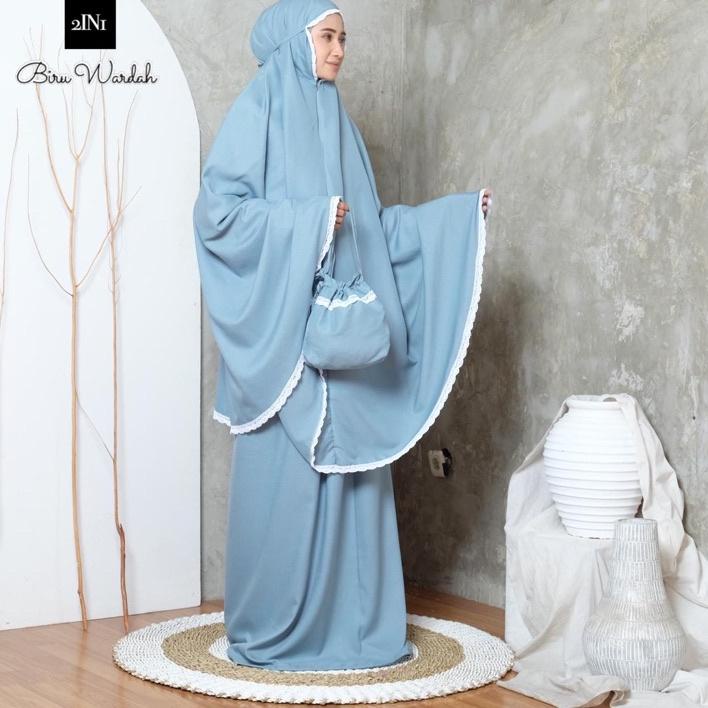 ⛄Coba dilihat Mukena Dewasa Traveling 2 in 1 mikro serut Free tasbih #DISKON