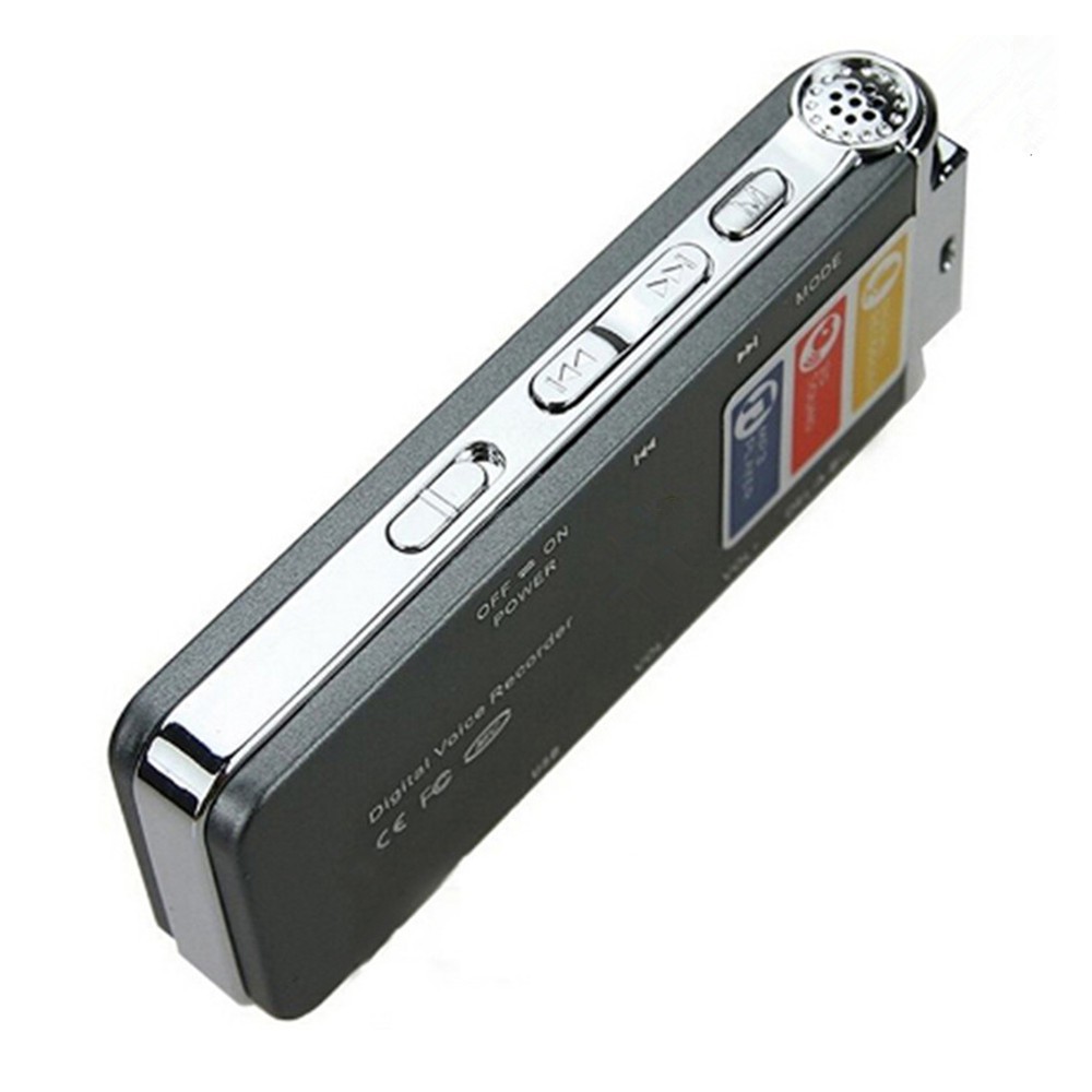 Mini USB Voice Recorder 8GB 16GB Flash Player Audio 650hr Dictaphone MP3 Player Abu-Abu mikrofon