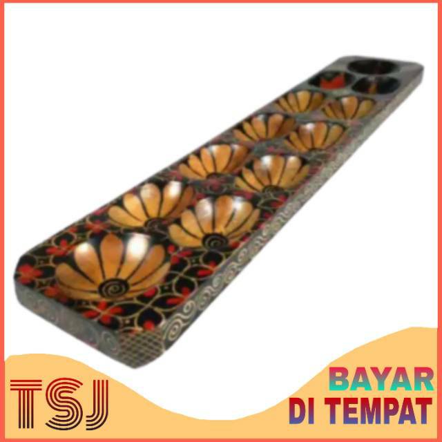 Congklak Dakon Kayu Batik Lubang 12 Free Biji Kerang