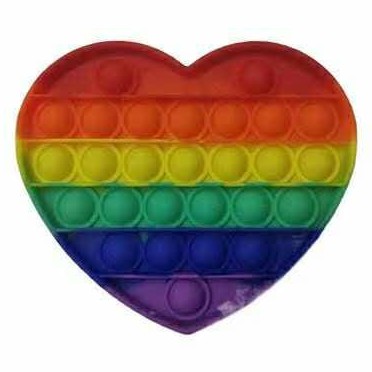 push pop it murah fidget toy rainbow mainan anak bubble sensory toys stress reliever Bubble Sensory-Love Rainbow