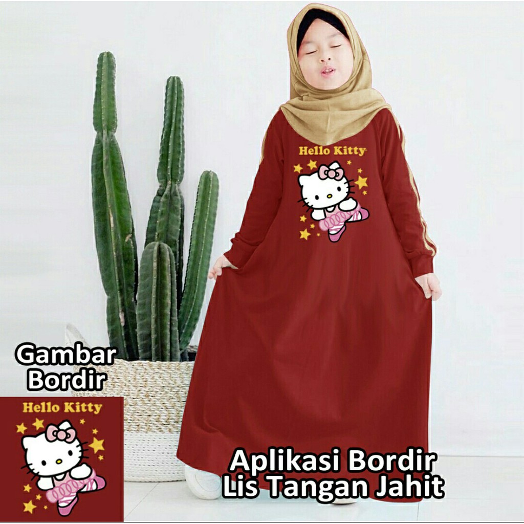 Dress Haloka - Dress Muslim Anak - Baju Gamis Anak Perempuan