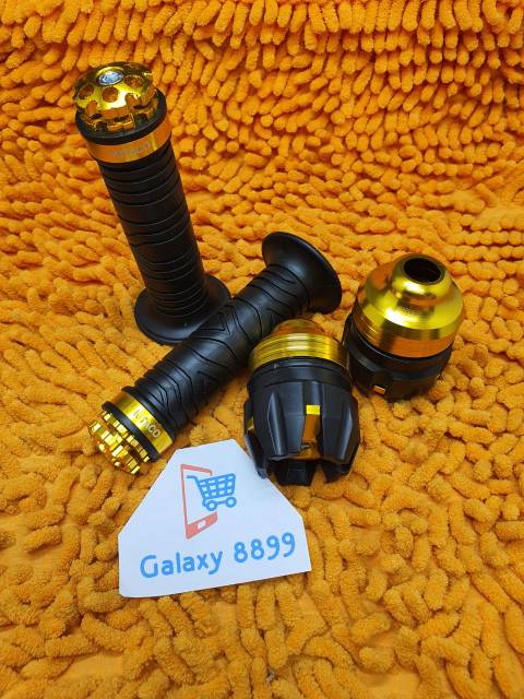 Handgrip ring gold + jalu as roda depan gold