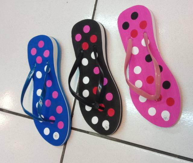 Sandal Jepit Polkadot